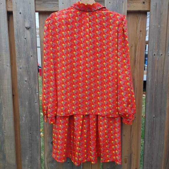 RARE 1988 VINTAGE XV Calgary Olympic Winter Games Blouse + Skirt Set CAMBRIDGE - Picture 7 of 10